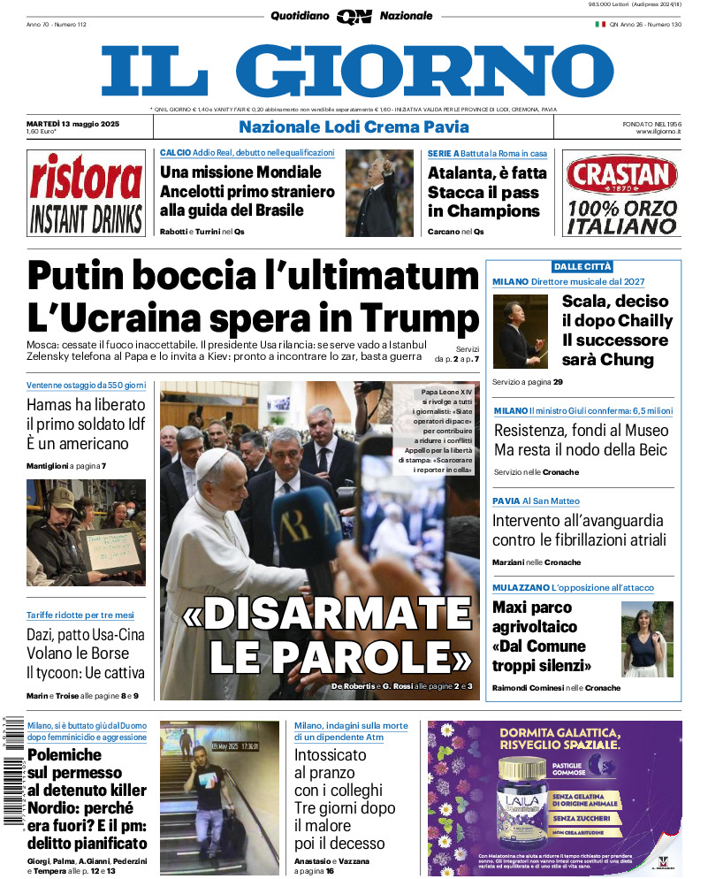 Prima-pagina-il giorno-edizione-di-oggi-20250513